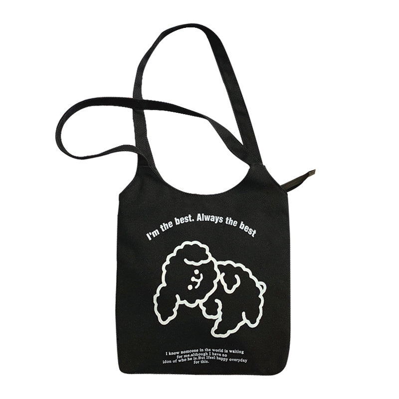 Kawaii Anime Canvas Shoulder Bag | Japanese Korean Style Cartoon Crossbody Bag for Casual Outfits