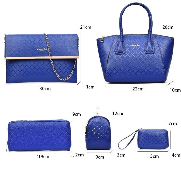 Ultimate 6-Piece Handbag Set: PU Leather Tote, Crossbody & Clutch for Women